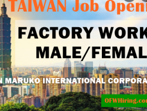FACTORY WORKER JOB IN TAIWAN
